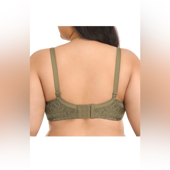 NWT 48DDD Deyllo Women's Minimizer Bra Full Coverage Wirefree Non Padded Olive - Picture 5 of 7